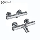 Хромированные Термостатические Смесители для душа для ванной комнаты, смесительный клапан для ванны, смеситель для горячей и холодной воды, смеситель, сменный клапан для душа