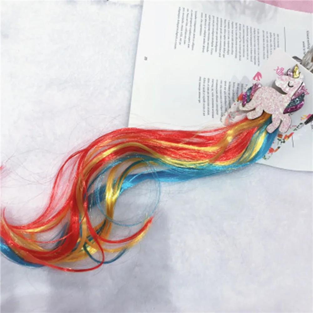 Новое платье для девочек милые носки с уклоном разноцветные единорог парики