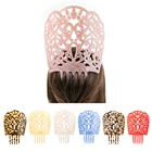 Винтажные высокое расчески для волос красочные аксессуары для волос из ацетатного волокна искусственный панцирь черепахи заколки для волос фламенко головные уборы для женщин, ювелирное изделие, подарок