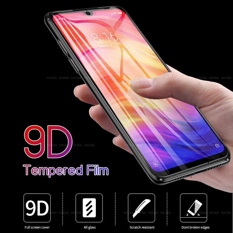 9D защитные Противоударные Защитные пленки для Red mi 5Plus 6pro Note 5 6 7 Pro из закаленного