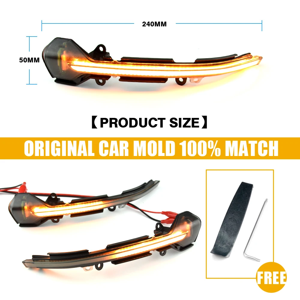 

Sequential Side Mirror LED Dynamic Turn Signal Light For SEAT Leon III Mk3 5F 13-19 Ibiza KJ Mk5 V Arona 17-19 Indicator Blinker