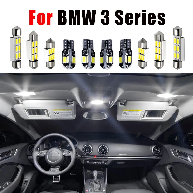 Комплект белого светодиодного освещения салона автомобиля без ошибок комплект