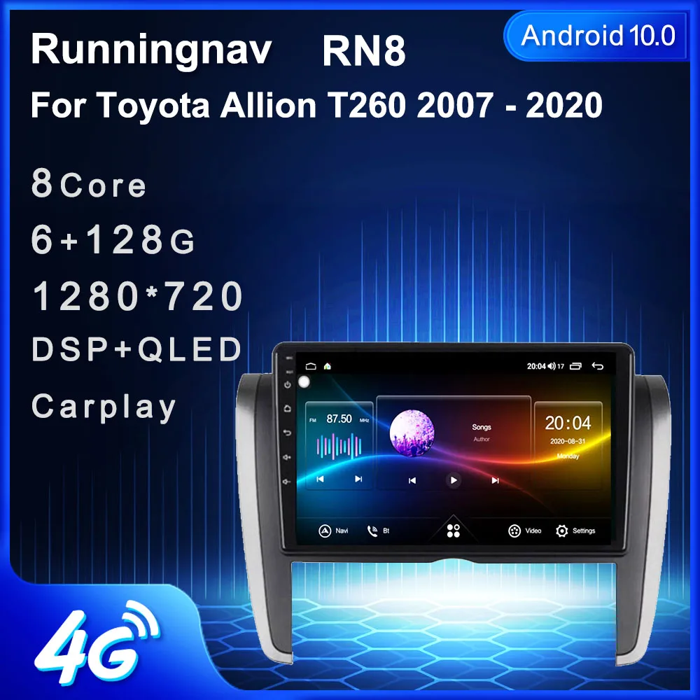 4 аппарат не привязан к оператору сотовой связи Android 10 1/9/8.1 для Toyota Allion 2007 2008 2015