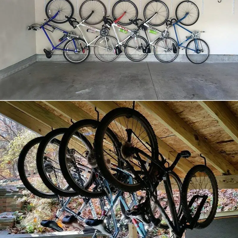 Bike Hook 10 Pack Heavy Duty Hanger Storage Hooks with pack bolts for Garage Wall and Ceiling- Fits All Types | Спорт и развлечения
