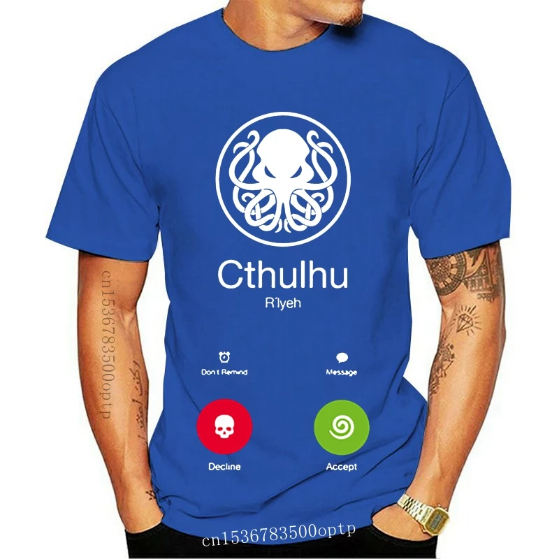 

Футболка CALL OF CTHULHU, новинка, дизайнерская футболка для мужчин, 100% хлопковая футболка, забавные летние топы Geek, Swag Steampunk футболки с изображение...
