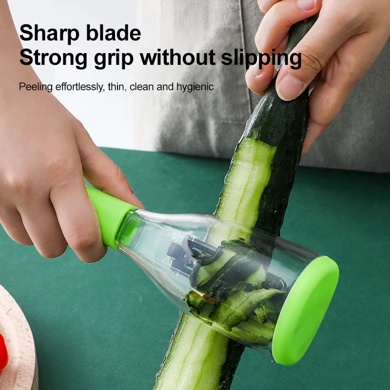 

High Quality Storable Fruit Vegetable Peeler With Non-slip Handle Manual Vegetable Slicer Carrot Potato Peeler Kitchen Accessory
