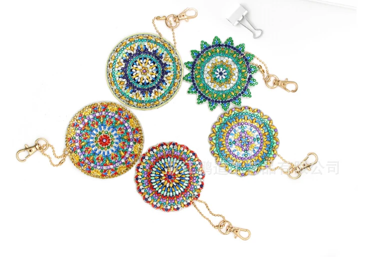 12 Creative Diamond Painting Cute Keychain Small Pendant Manual DIY Accessories Material Pack Animal Paw Bear Stick | Игрушки и хобби