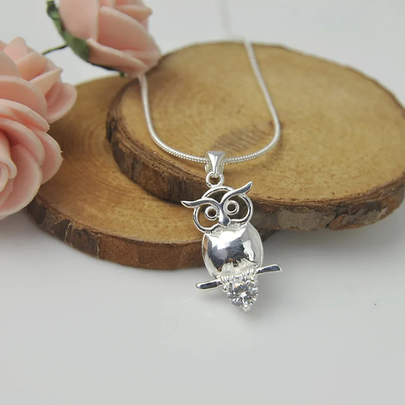Женское ожерелье из серебра 925 пробы с фианитом Xl012|necklace silver necklace|silver pendant necklace925
