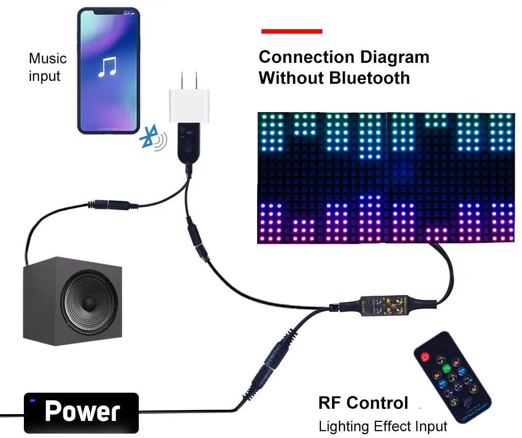 Матричный контроллер WS2812B 3 контактная светодиодная полоса/матричная панель