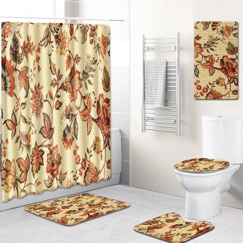 

Bath Mat Shower Mat Mildew-Proof Shower Curtain Kitchen Absorbent Non-Slip Bath Mat Toilet Cover Mat Carpet