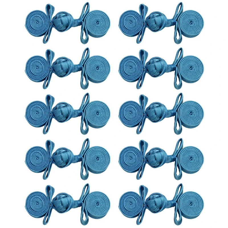 

10 Pairs Vintage Chinese Handmade Cheongsam Buttons Knot Fastener Closures DIY Handcraft National Style Clothing Accessories