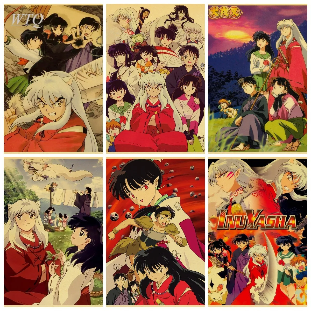

Постеры из кораллового аниме Inuyasha Maitreya, ретро постер, Картина на холсте, Настенная картина, Постер, домашний декор, фотографии для детской комнаты