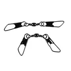 Вертлюги для рыбалки в соленой воде, с двойной защелкой, 300 шт.