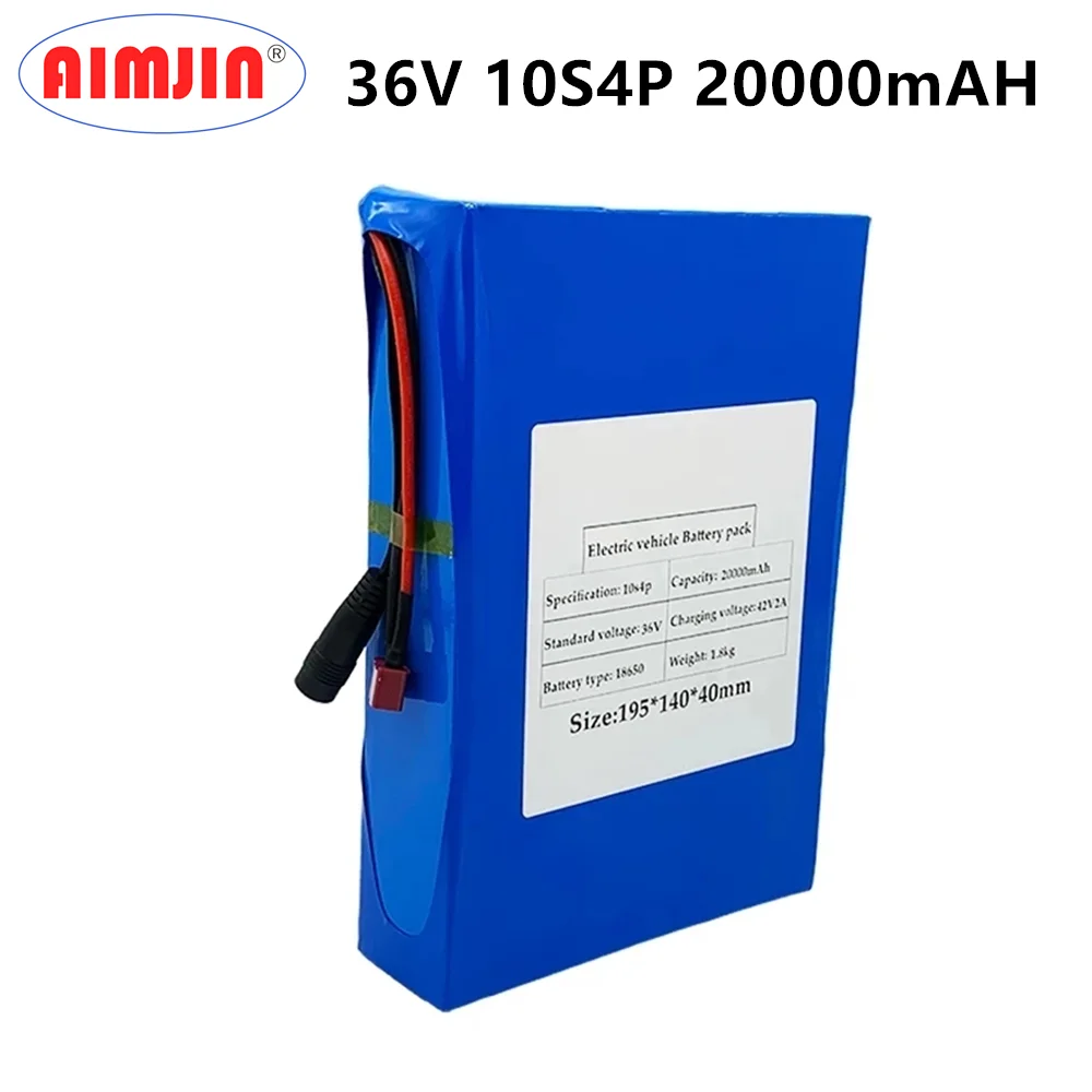 

36V Battery Pack 10S4P 20000mah 18650 Li ion Battery Pack is Suitable for EBike Electric Vehicles Bicycles and Motorcyclesnewest