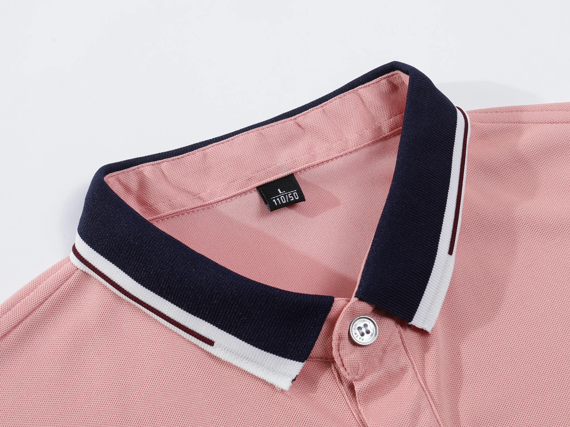 

2021 Men's New Casual Tops European and American Men's Quick-drying Pure Cotton Printed Slim Business Poio Short Sleeve Boss Sui