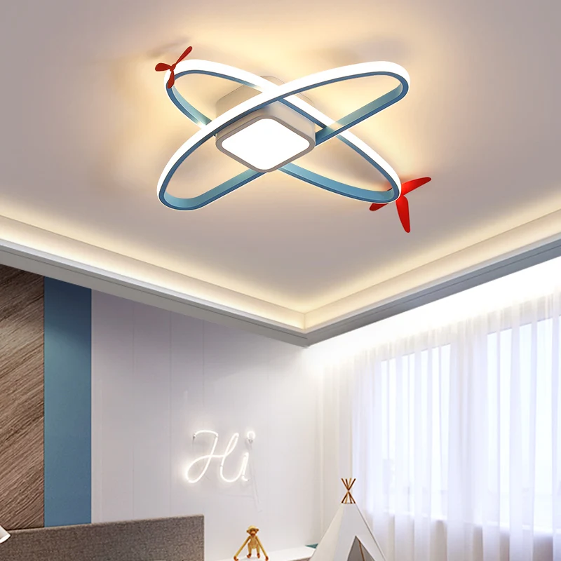 Креативный мультяшный Воздушный самолет детский потолочный светильник Детский