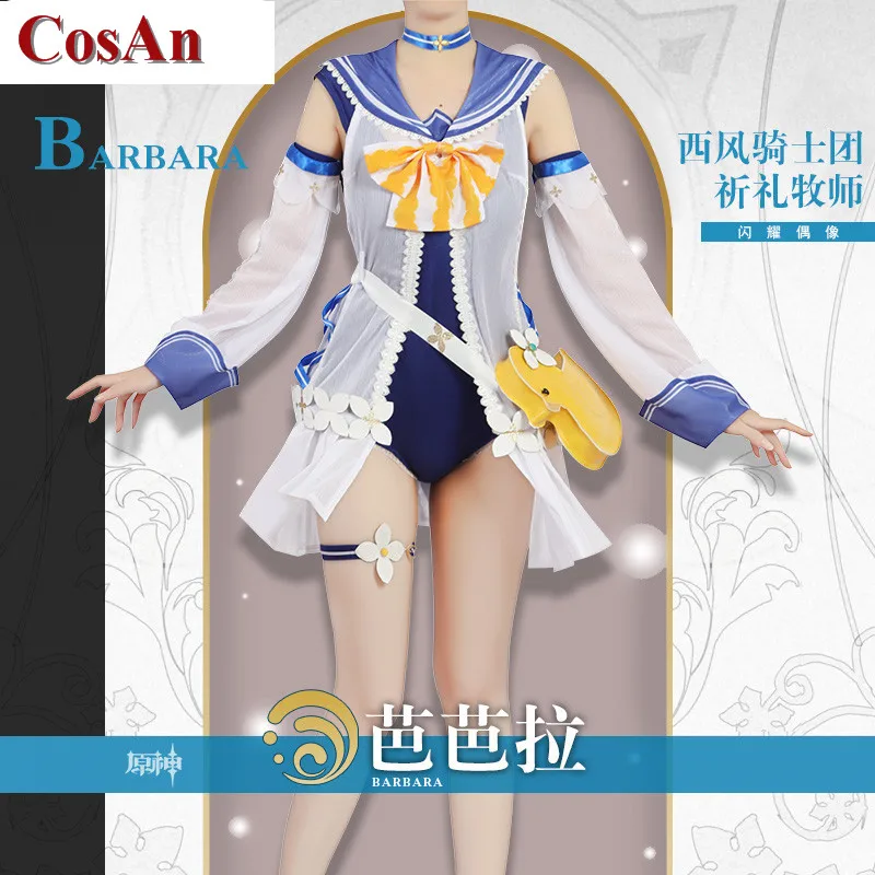 

Костюм для косплея CosAn Game Genshin Impact «Барбара», высококачественный милый купальник унисекс, визуальный костюм для вечеринки