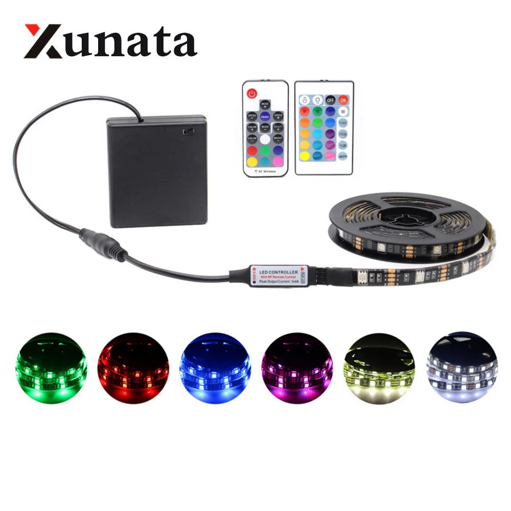Водонепроницаемая светодиодная лента RGB с питанием от аккумулятора 5 в