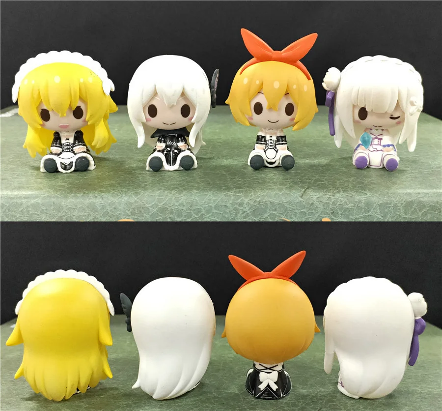 

7pcs/set Anime Life in a different world from zero PVC Model Maid Subaru Natsuki Emilia Rem Ram Action Figures Kid Gift Toy