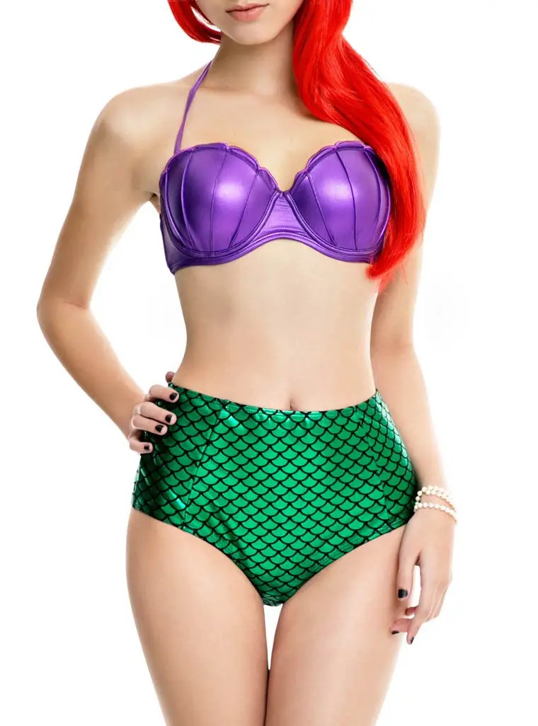 2020 Женский комплект бикини из двух предметов бандаж пуш ап купальник ракушка