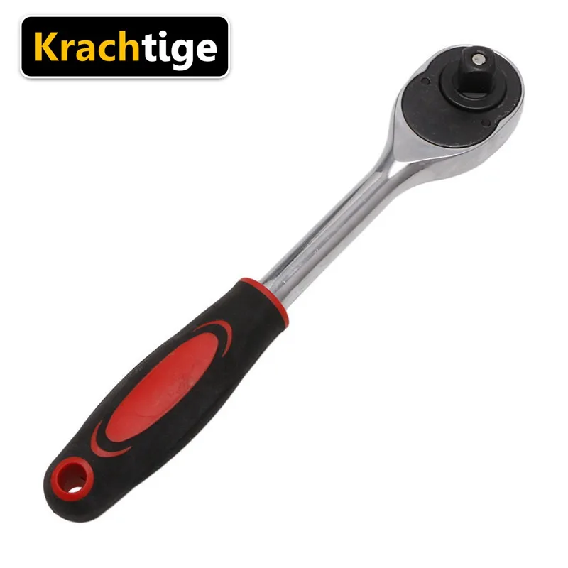 Krachtige 1/" Трещоточный ключ 24 зубца CR-V быстросъемный профессиональный ручной инструмент квадратный ключ