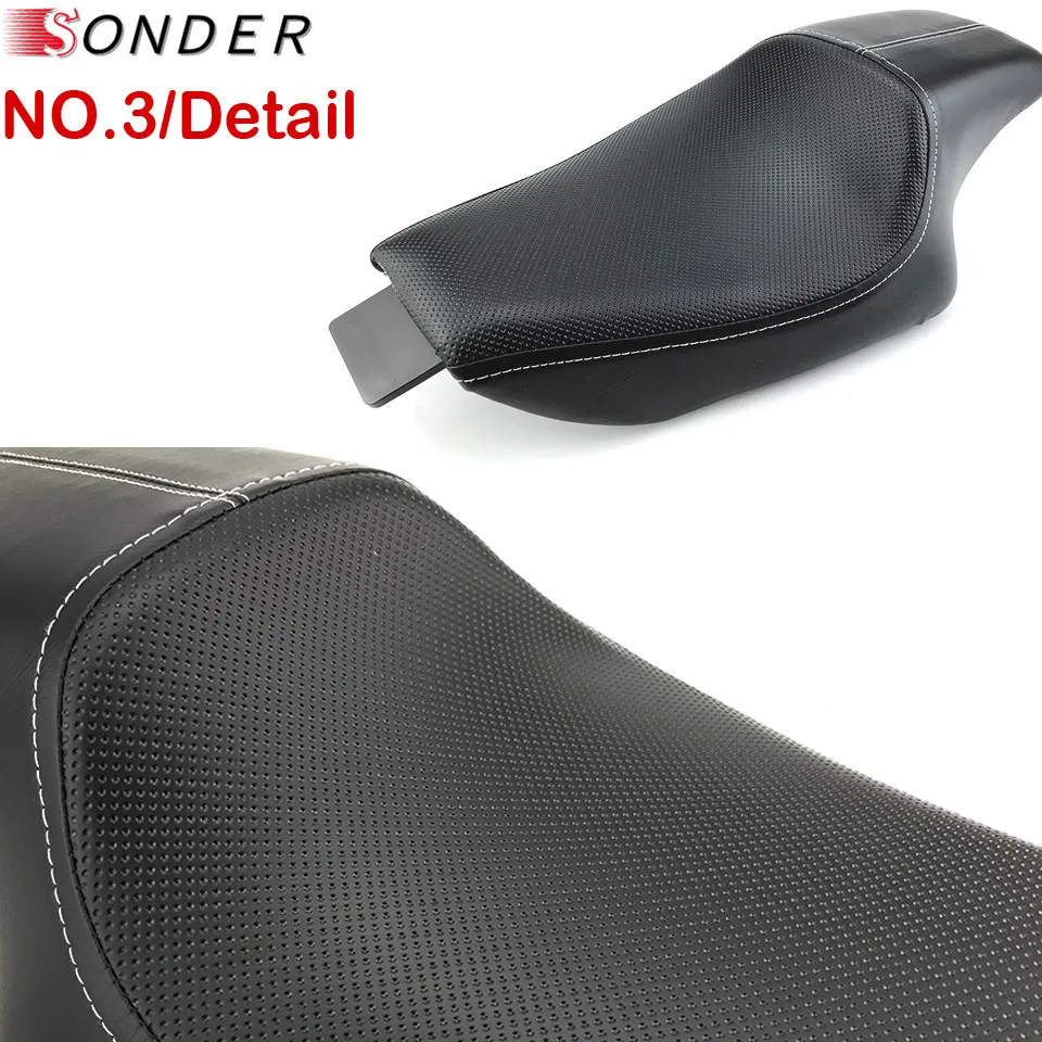 Для Harley Sportster XL 883 iron X48 XL883 1200 48-8 2004- мотоциклетное кожаное сиденье для водителя спереди и сзади