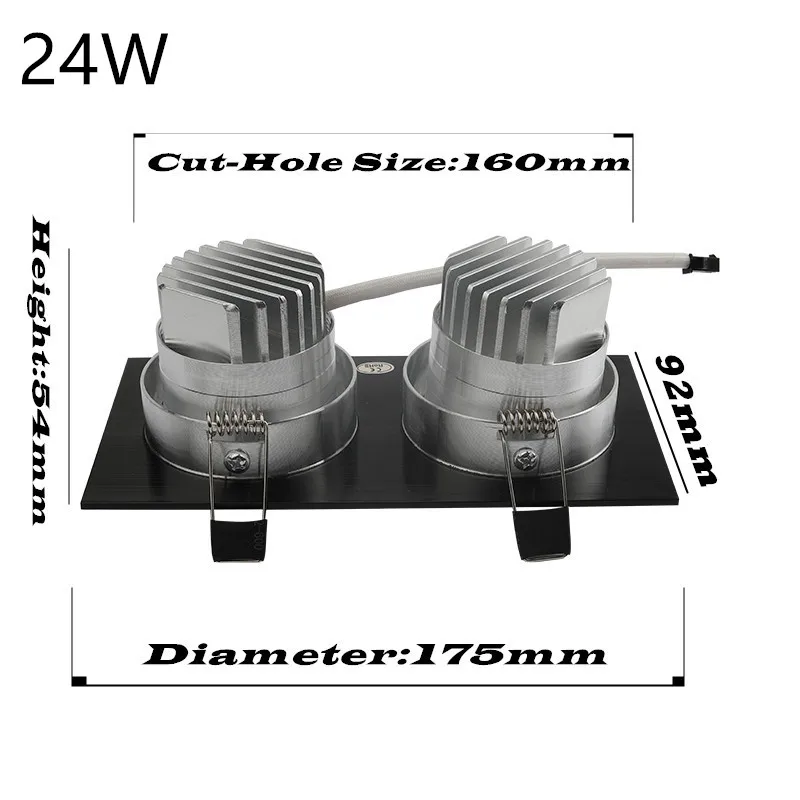 Потолочный Светодиодный Светильник направленного света 7 Вт 9 12 18 24 квадратный