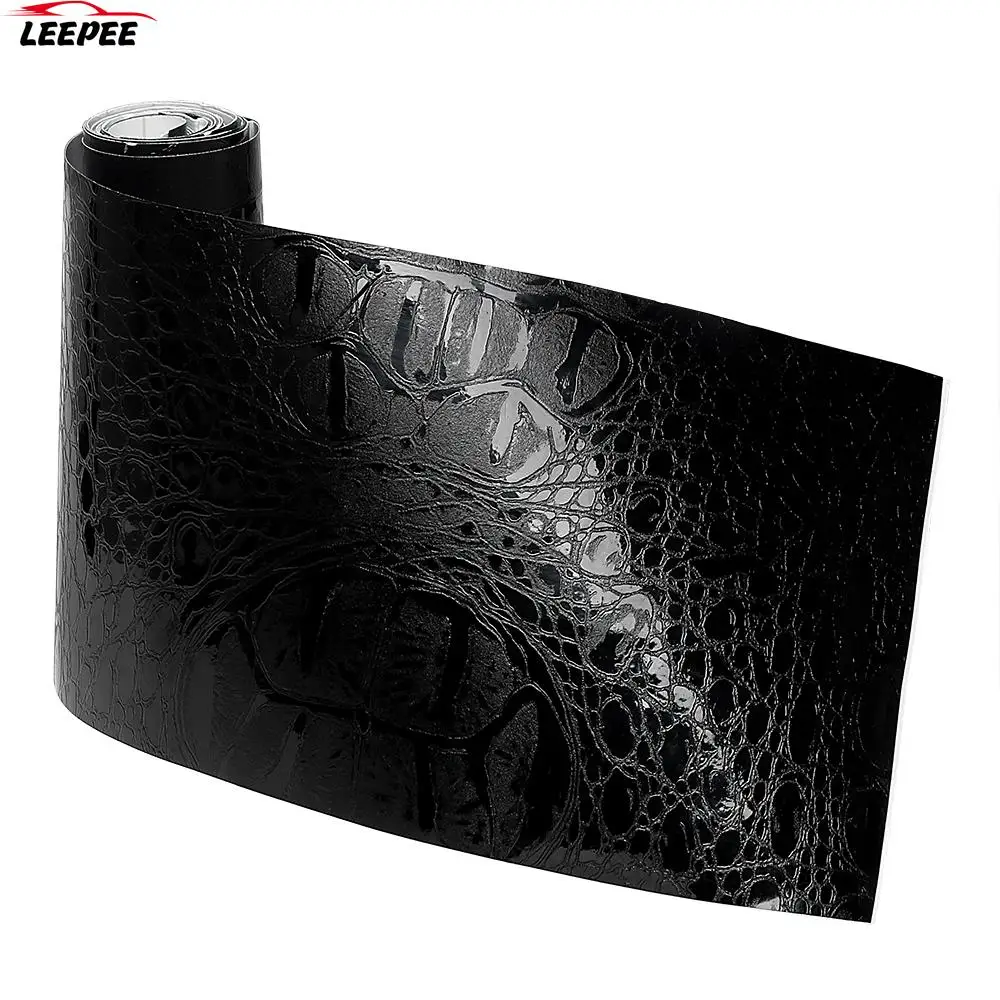 Внутреннее украшение Имитация крокодиловой кожи Текстура УФ защищенная черная