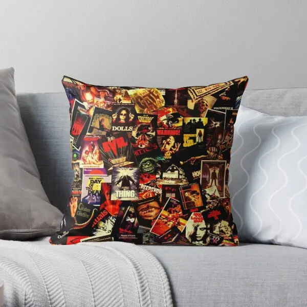 

Horror Movies Collage Soft ative Throw Pillow Cover Print Pillow Case Wedding Bed Pillows NOT Included