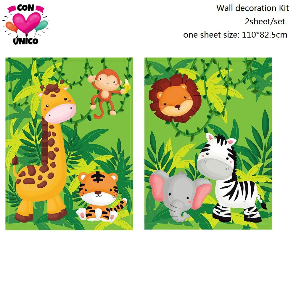 Conunico тематическое вечерние шение для вечеринки в джунглях день рождения джунгли