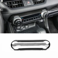 for toyota rav4 rav 4 2019 2020 abs carbon fiber car central control air conditioner switch panel decoration cover trim styling