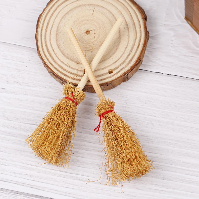 

2 шт. мини метла ведьмы Хэллоуин подвесные украшения деревянные соломенные метлы костюм реквизит Хэллоуин Вечеринка Декор Аксессуары для к...