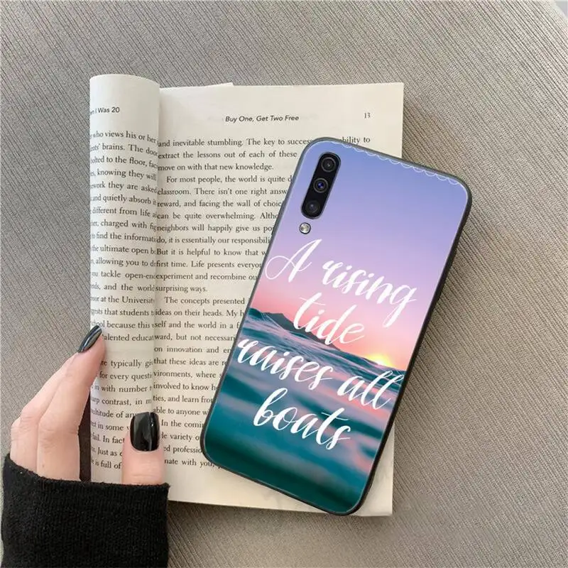 

ocean wallpaper with quote Phone Case For Samsung galaxy S 9 10 20 A 10 21 30 31 40 50 51 71 s note 20 j 4 2018 plus