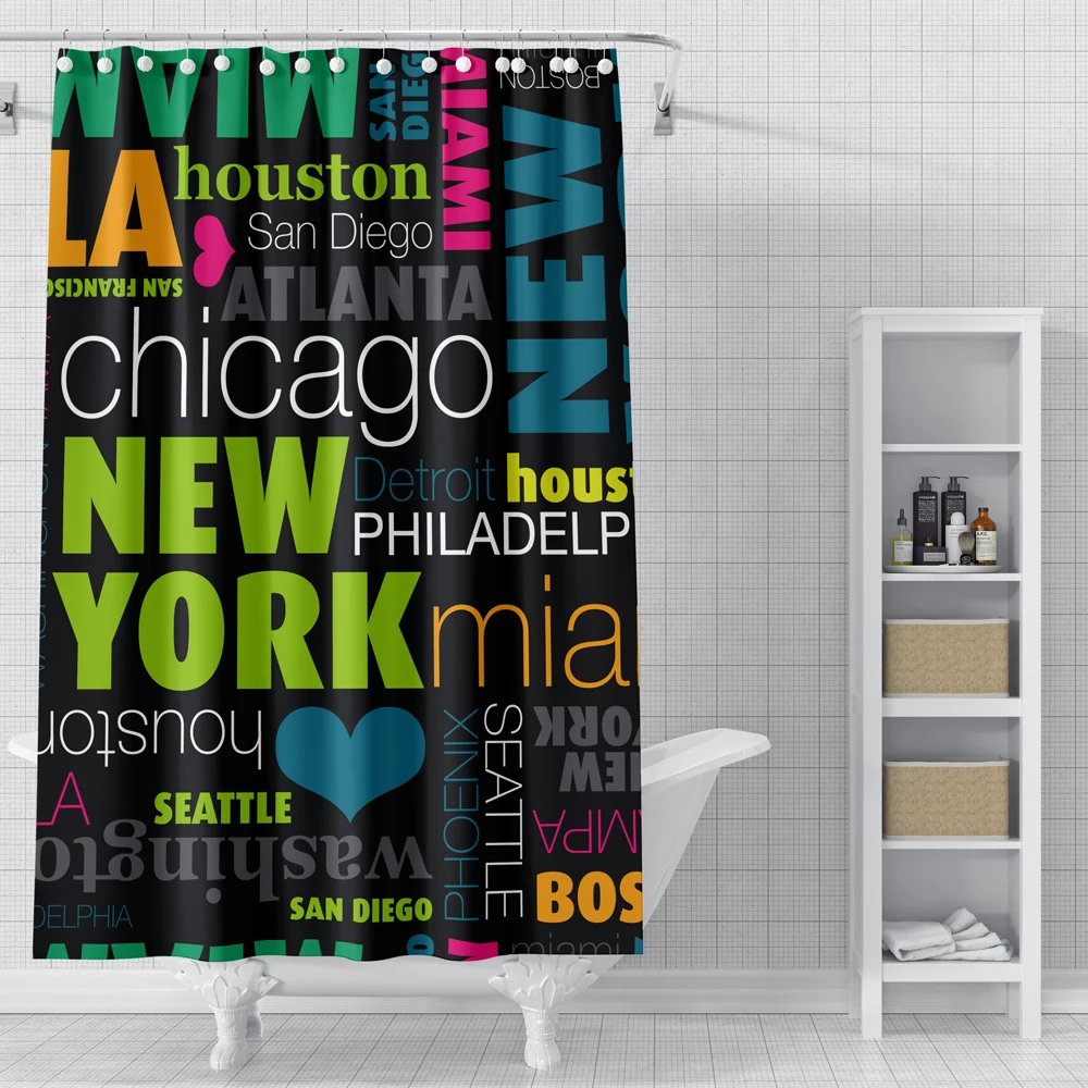 Занавеска для душа с музыкальными нотами водонепроницаемая ткань занавеска