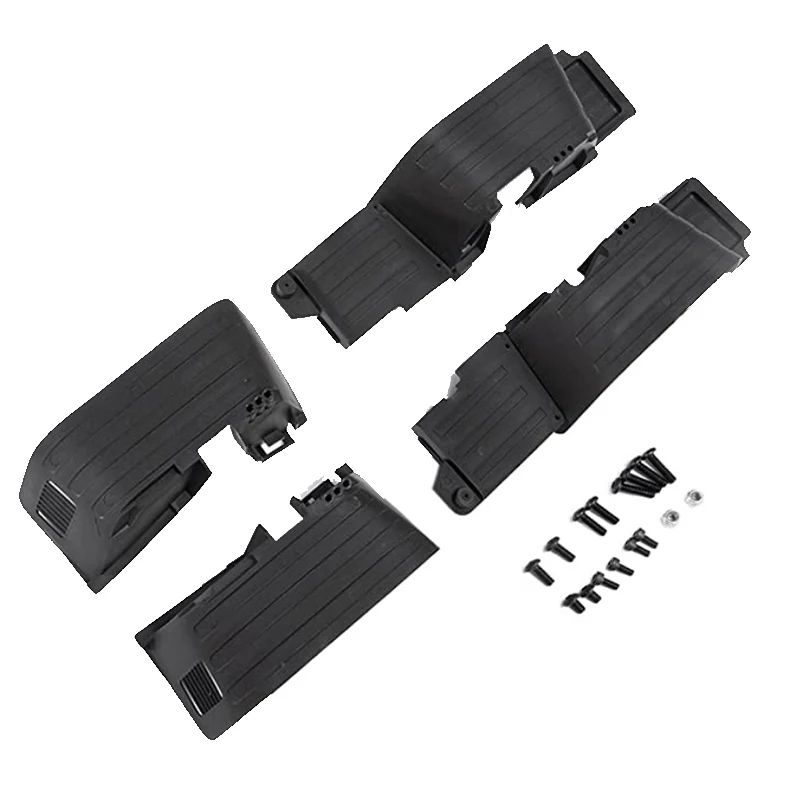 

Front And Rear Mud Guard Plastic Fenders Set For 1:10 RC Crawler Axial SCX10 II 90046 90047, Black