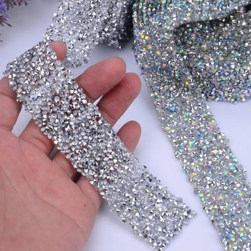 Облицовочная Плоская Лента из бисера с кристаллами наклейки со стразами