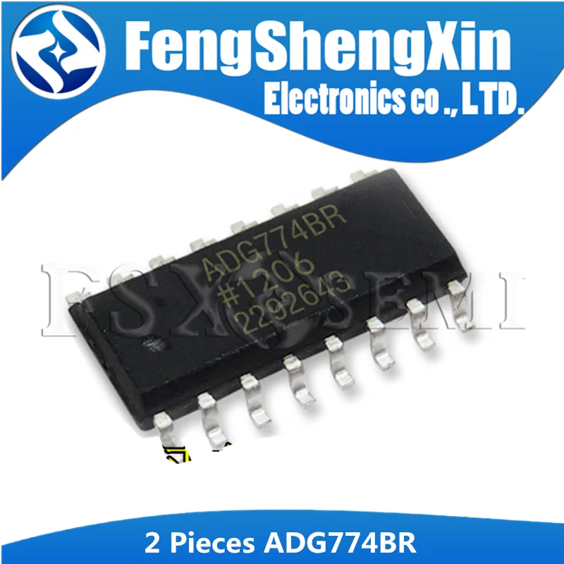 2 шт. ADG774BR SOP-16 ADG774 SOP16 ADG774BRZ SOP CMOS 3 В/5 В широкая полоса пропускания Quad 2:1 Mux IC |