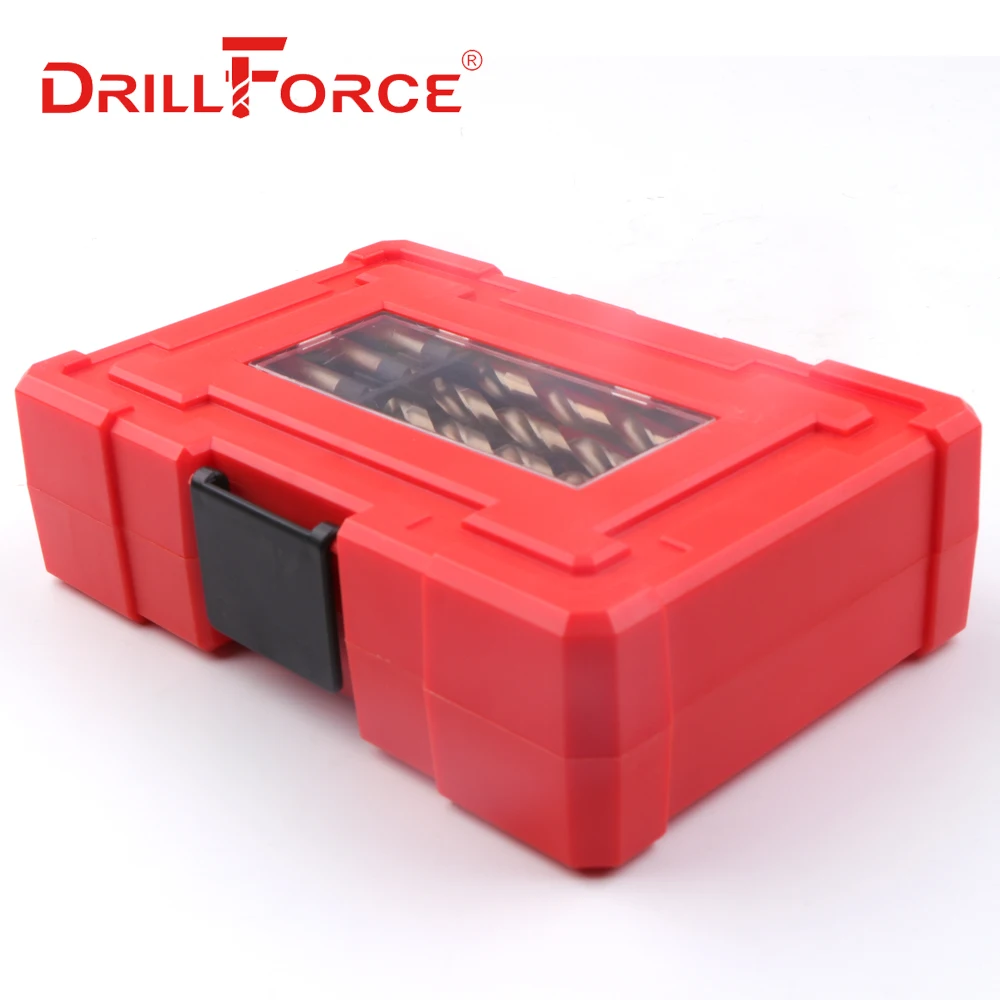 Сверла DRILLFORCE из кобальта 19 шт./компл. 1 0 10 мм высокоскоростные спиральные сверла
