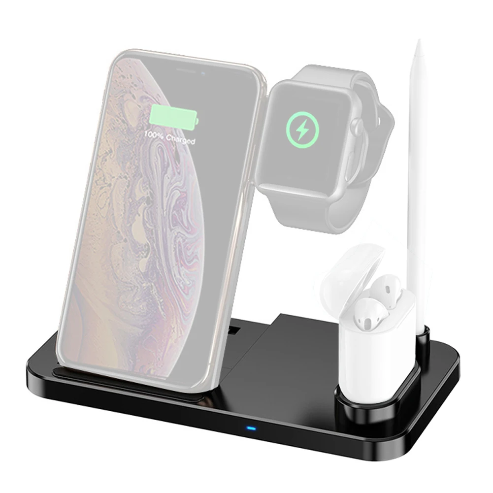 Портативное беспроводное зарядное устройство док станция USB для Apple Watch 4 3 2 1