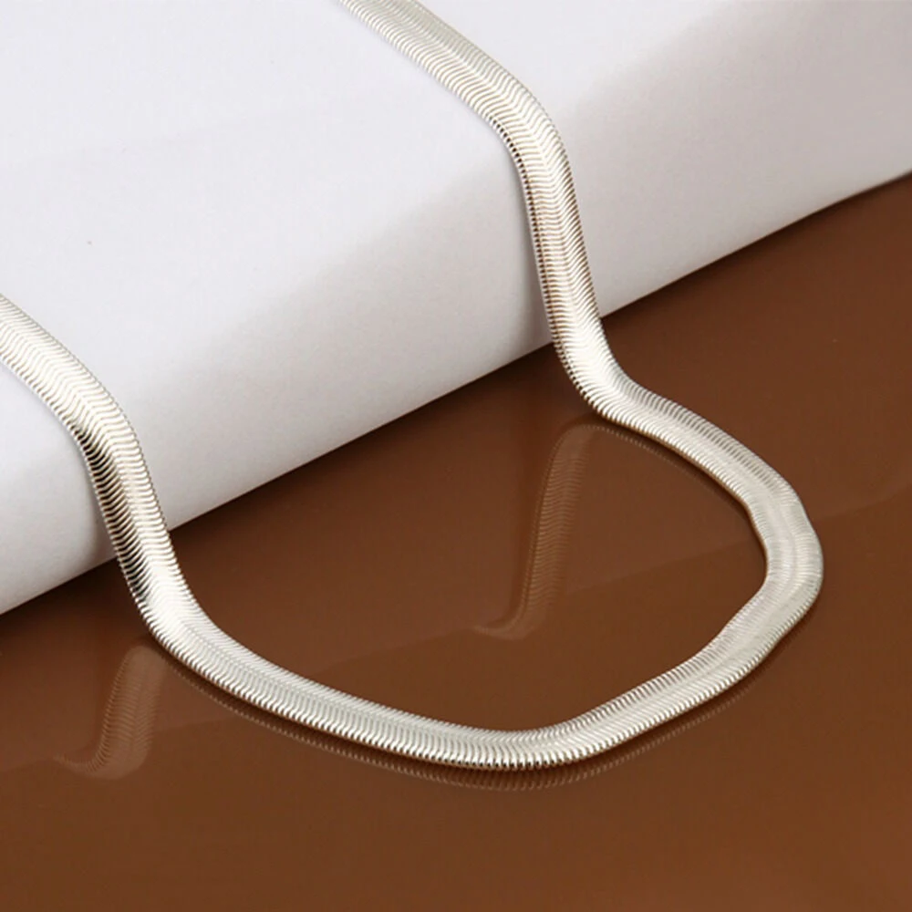 925 стерлингового серебра серебряная цепочка браслет ожерелье 16 30 дюймов для