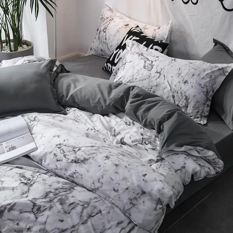 45 bedding set 3pcs bed linen Queen King nordic duvet cover Quilt Cover Bedclothes Pillow case Home decor Textile | Дом и сад