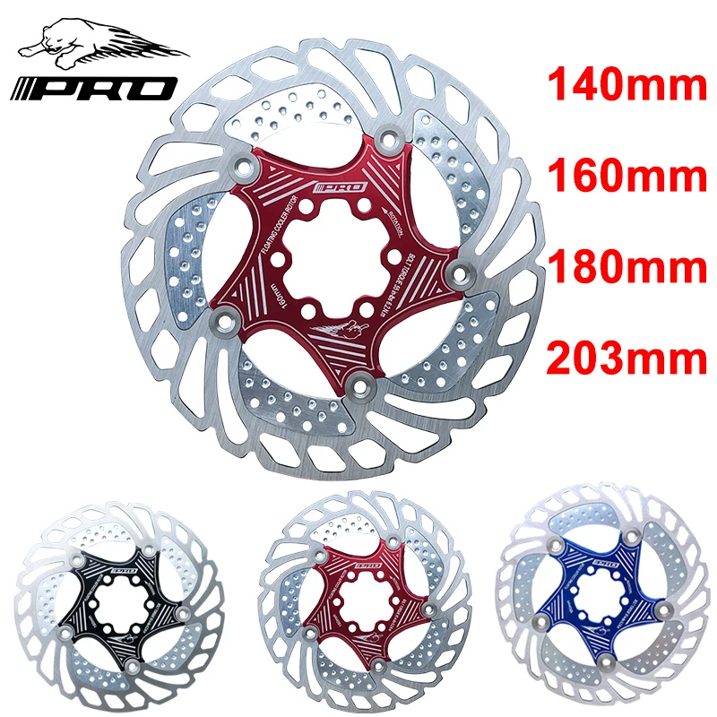 

IIIPRO MTB cooling brake Disc rotor 140/160/180/203mm six nail disc 7075 AL stainless steel road bike floating brake disc