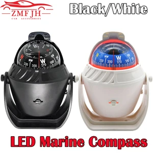 High Precision LED Light Electronic Navigation Compass Camping Gear with Light Compass Guide Ball For Marine Positioning Compass