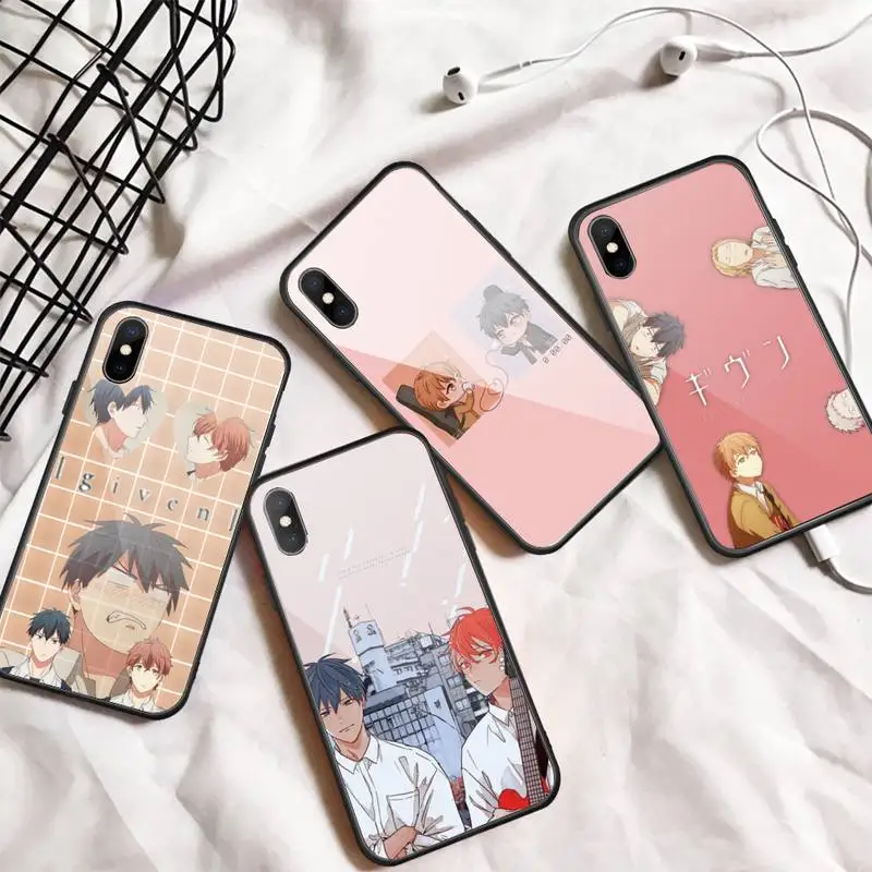 

Given anime Phone Case Tempered glass For iphone 5C 6 6S 7 8 plus X XS XR 11 PRO MAX