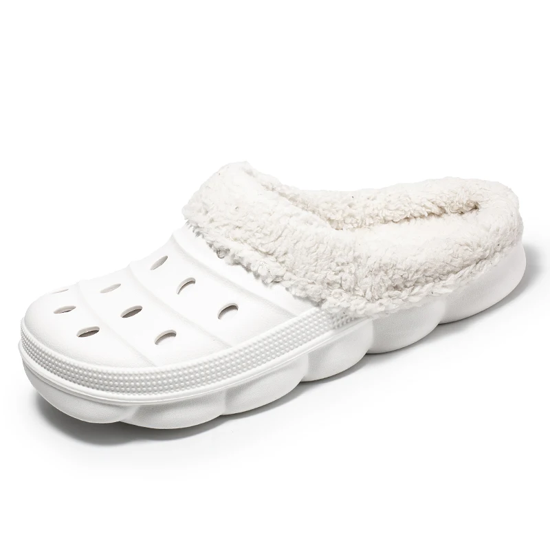 

Men Winter Mules Croc Unicorn Slippers lovers Flip Flop Black Slides Cotton Indoor Shoes Warm Fluffy House Slipper