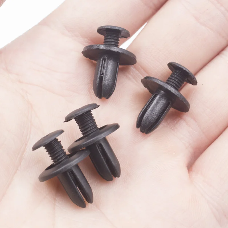 50 Pieces Plastic expanding rivet 6mm hole car fastener door panel buckle for Toyota Mazda Auto Retaining Clips | Автомобили и