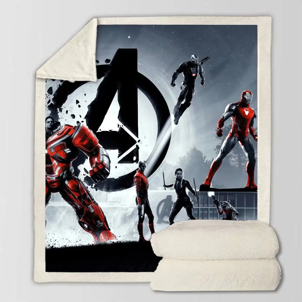 Marvel, Мстители, супер герой, Железный человек, Человек-паук, Капитан Америка, Хлопковое одеяло, покрывало для дивана, одеяло, плащ, детские игрушки