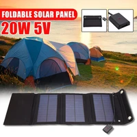 20w 5v 2a folding solar panels waterproof sun power solar cells charger usb output devices portable for outdoor camping car