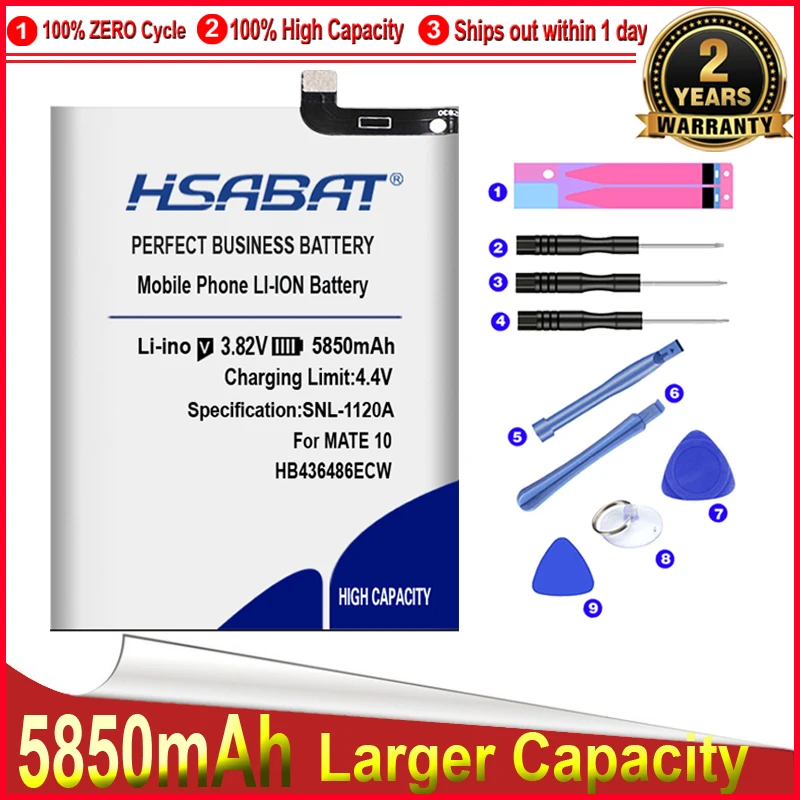 Аккумулятор HSABAT 0 Cycle для HUAWEI MATE 10/Mate 10 Pro/P20 Pro AL00 L09 L29 TL00/Mate 20/Mate 20 pro/Honor V20/Mate X/Nova