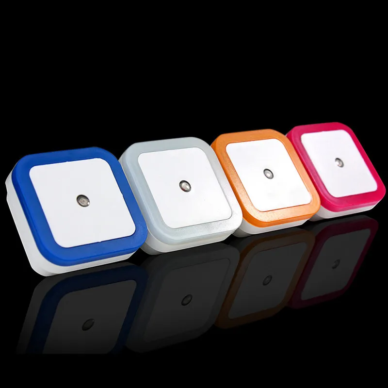 

LED wireless Light sense application Colorful night lights EU US plug for baby room bedroom Corridor decoration mini square Lamp
